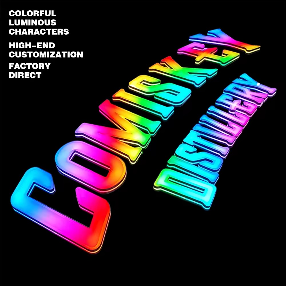 3d super letter with rgb