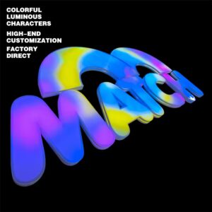 3d super letter with rgb