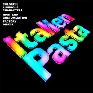 3d super letter with rgb