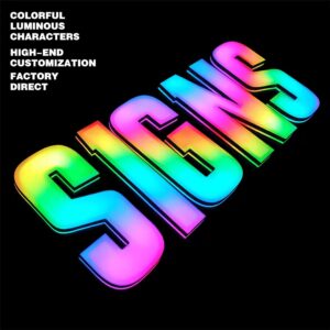 3d super letter with rgb