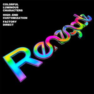 3d super letter with rgb