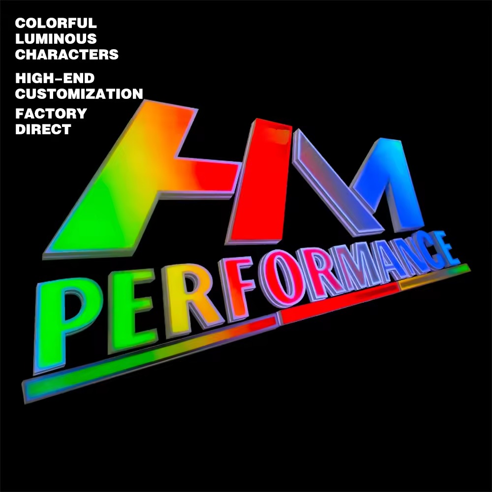 3d super letter with rgb