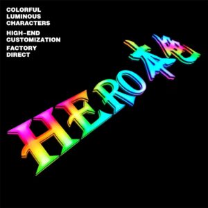 3d super letter with rgb