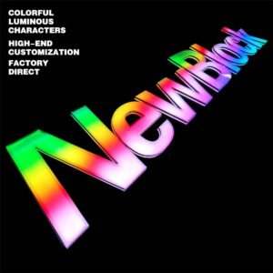 3d super letter with rgb