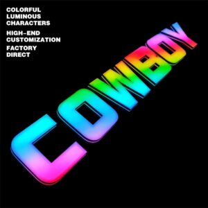 3d super letter with rgb