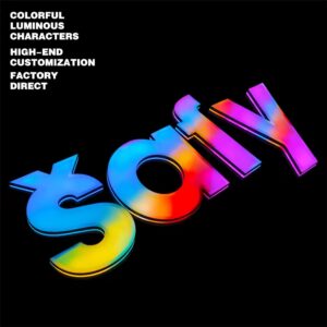 3d super letter with rgb