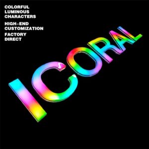 3d super letter with rgb