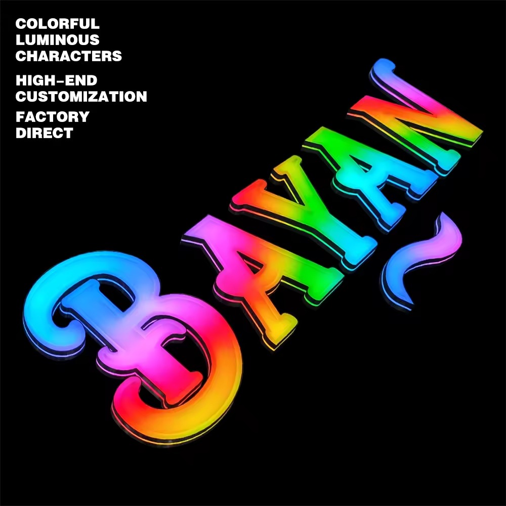 3d super letter with rgb