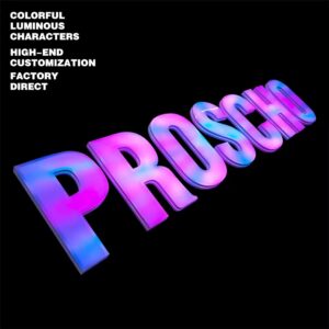 3d super letter with rgb