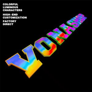 3d super letter with rgb