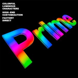 3d super letter with rgb