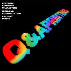 3d super letter with rgb