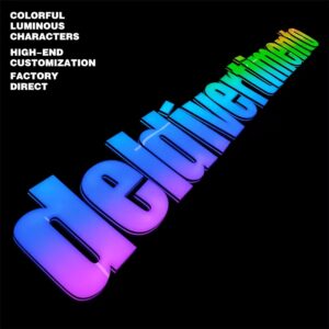 3d super letter with rgb