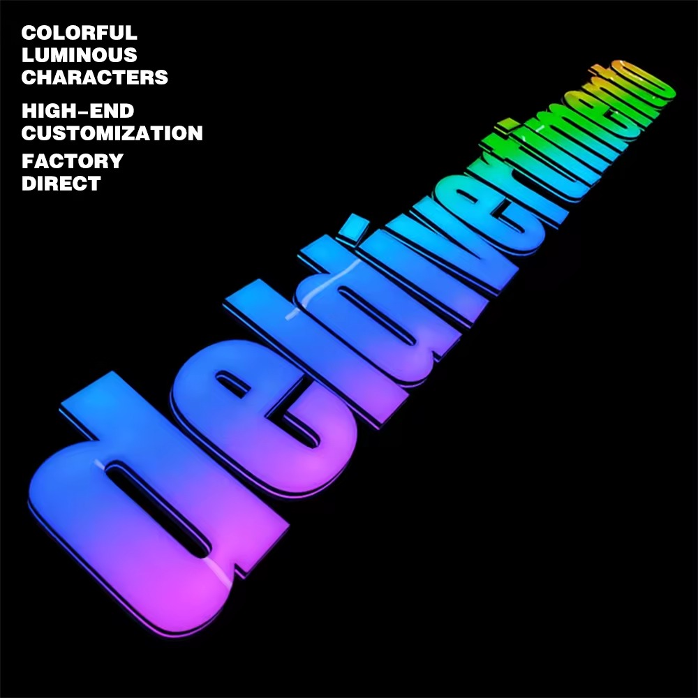 3d super letter with rgb