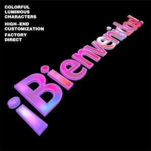 3d super letter with rgb