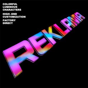 3d super letter with rgb