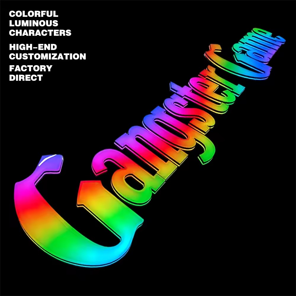 3d super letter with rgb