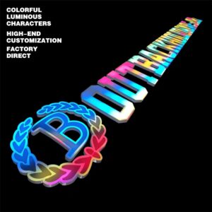 3d super letter with rgb