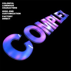 3d super letter with rgb