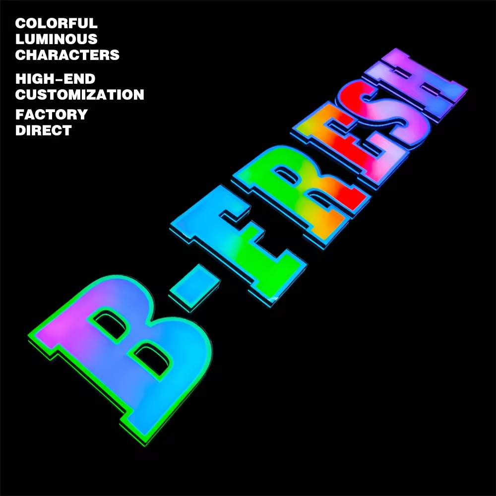 3d super letter with rgb