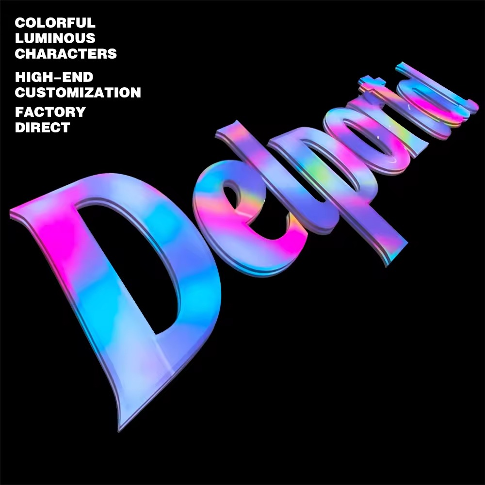 3d super letter with rgb