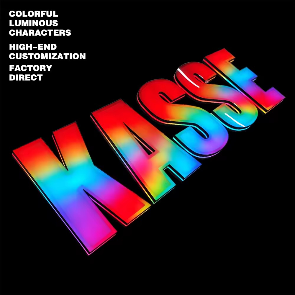 3d super letter with rgb