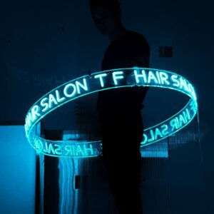 creative circular neon sign