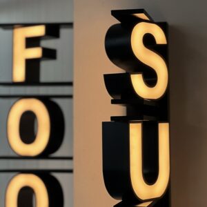 3d backlit characters