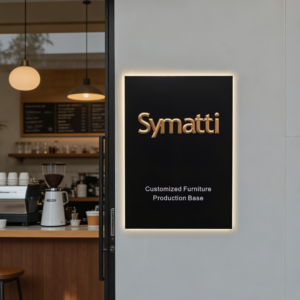 stainless steel backlit lettering sign