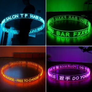 creative circular neon sign