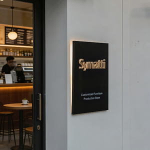 stainless steel backlit lettering sign