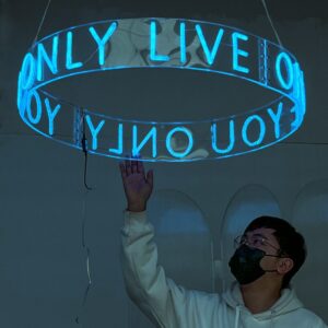 creative circular neon sign
