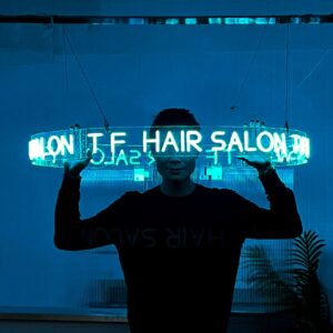 creative circular neon sign